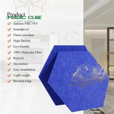 Tuiles acoustiques hexagonales